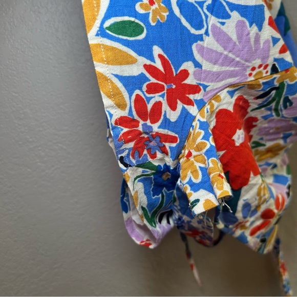 Sugarlips Floral Multicolor Ojai Honey Surplice Romper women’s small boho summer - Picture 6 of 10